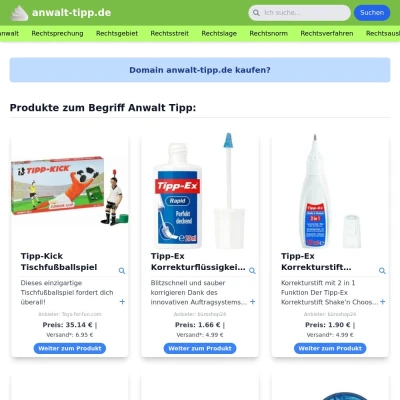 Screenshot anwalt-tipp.de