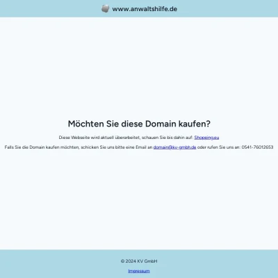 Screenshot anwaltshilfe.de