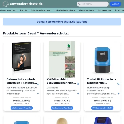 Screenshot anwenderschutz.de