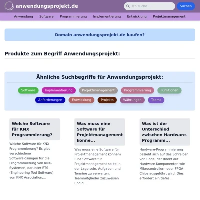 Screenshot anwendungsprojekt.de