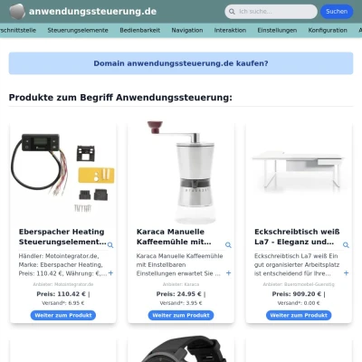 Screenshot anwendungssteuerung.de