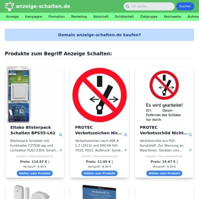 Screenshot anzeige-schalten.de