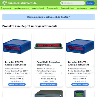 Screenshot anzeigeinstrument.de