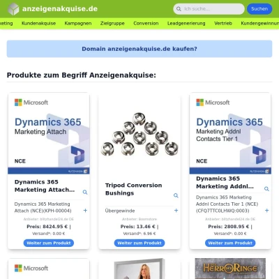 Screenshot anzeigenakquise.de