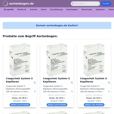 Screenshot aortenbogen.de