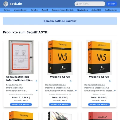 Screenshot aotk.de