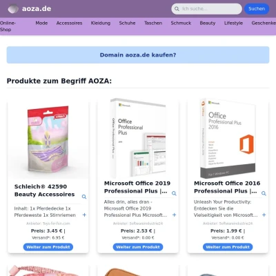 Screenshot aoza.de