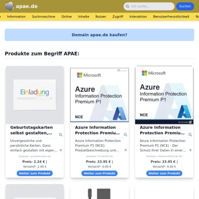 Screenshot apae.de