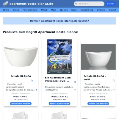 Screenshot apartment-costa-blanca.de