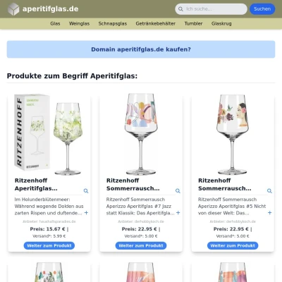 Screenshot aperitifglas.de