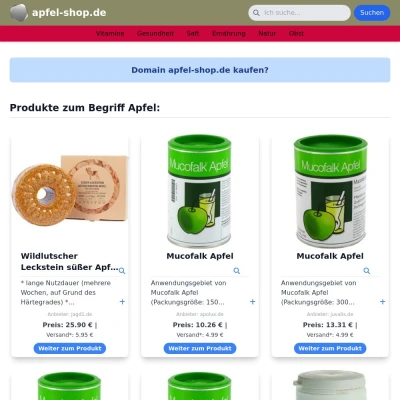 Screenshot apfel-shop.de