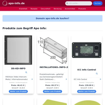 Screenshot apo-info.de