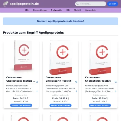 Screenshot apolipoprotein.de