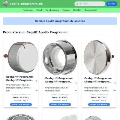 Screenshot apollo-programm.de