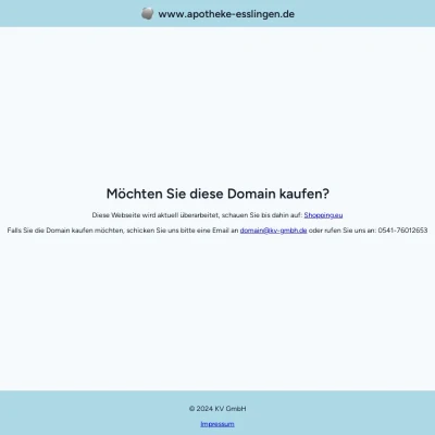 Screenshot apotheke-esslingen.de