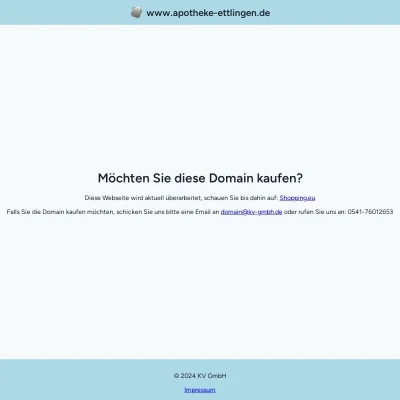 Screenshot apotheke-ettlingen.de