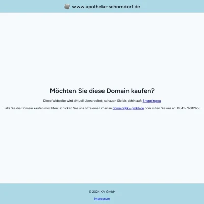 Screenshot apotheke-schorndorf.de