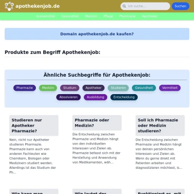 Screenshot apothekenjob.de