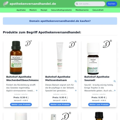 Screenshot apothekenversandhandel.de