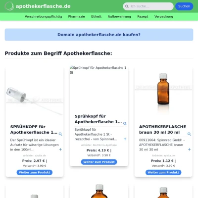 Screenshot apothekerflasche.de