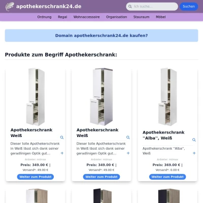 Screenshot apothekerschrank24.de