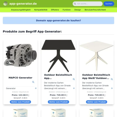 Screenshot app-generator.de