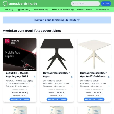 Screenshot appadvertising.de