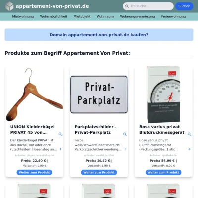 Screenshot appartement-von-privat.de