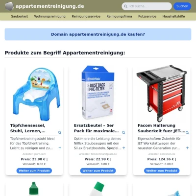 Screenshot appartementreinigung.de