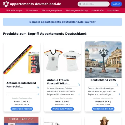 Screenshot appartements-deutschland.de