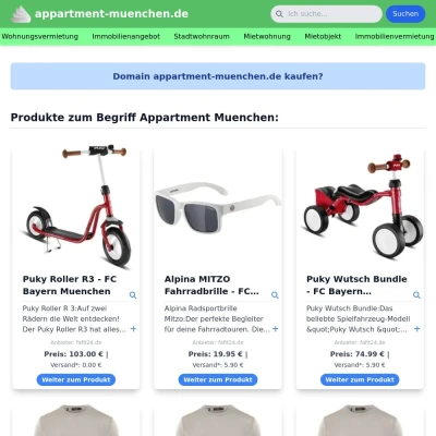Screenshot appartment-muenchen.de