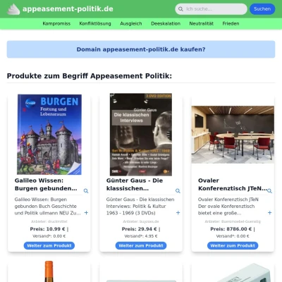 Screenshot appeasement-politik.de