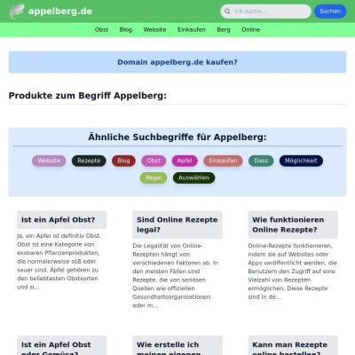 Screenshot appelberg.de