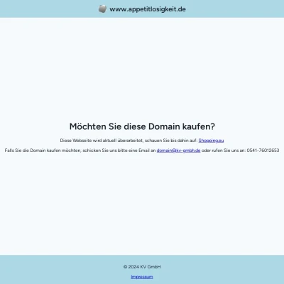 Screenshot appetitlosigkeit.de