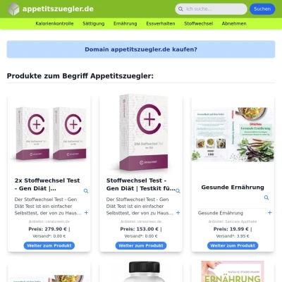 Screenshot appetitszuegler.de