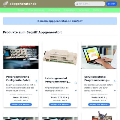Screenshot appgenerator.de