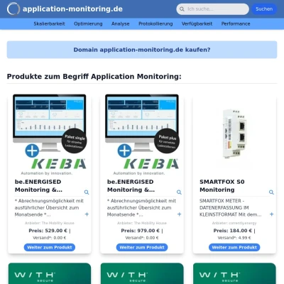 Screenshot application-monitoring.de