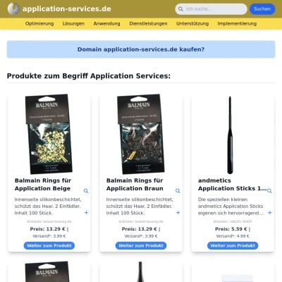 Screenshot application-services.de