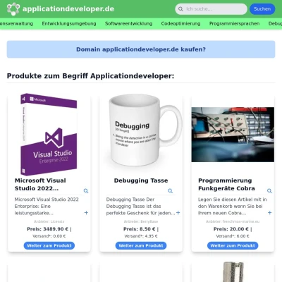 Screenshot applicationdeveloper.de