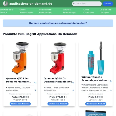 Screenshot applications-on-demand.de