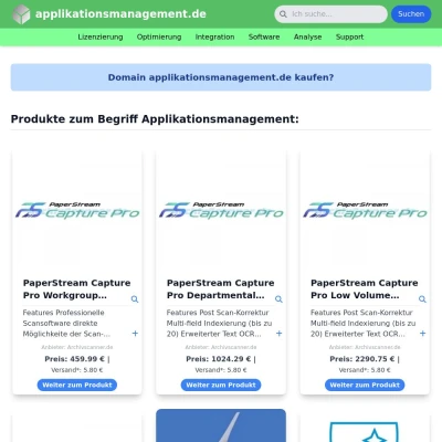 Screenshot applikationsmanagement.de
