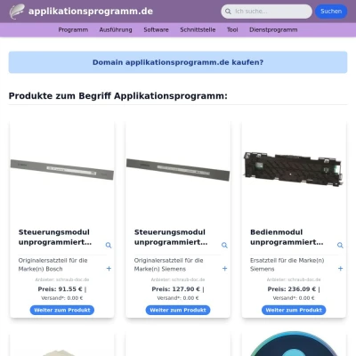 Screenshot applikationsprogramm.de