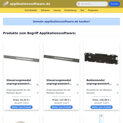 Screenshot applikationssoftware.de