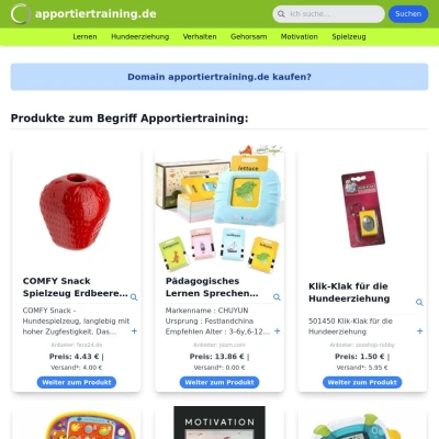 Screenshot apportiertraining.de