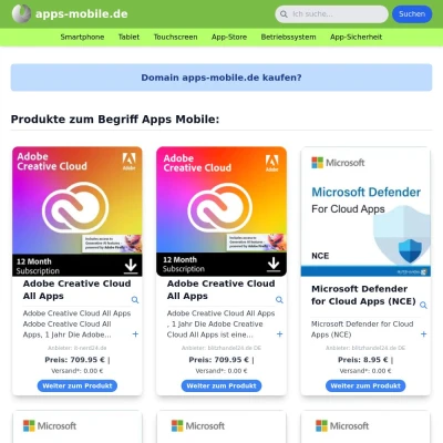 Screenshot apps-mobile.de