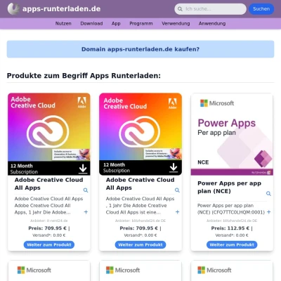 Screenshot apps-runterladen.de