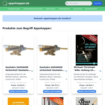 Screenshot appshopper.de