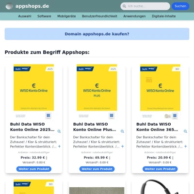 Screenshot appshops.de