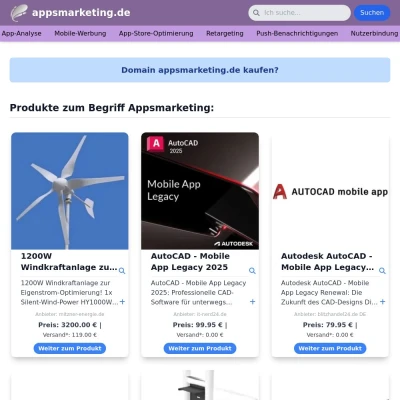 Screenshot appsmarketing.de