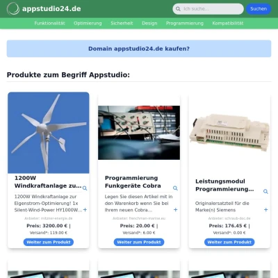 Screenshot appstudio24.de